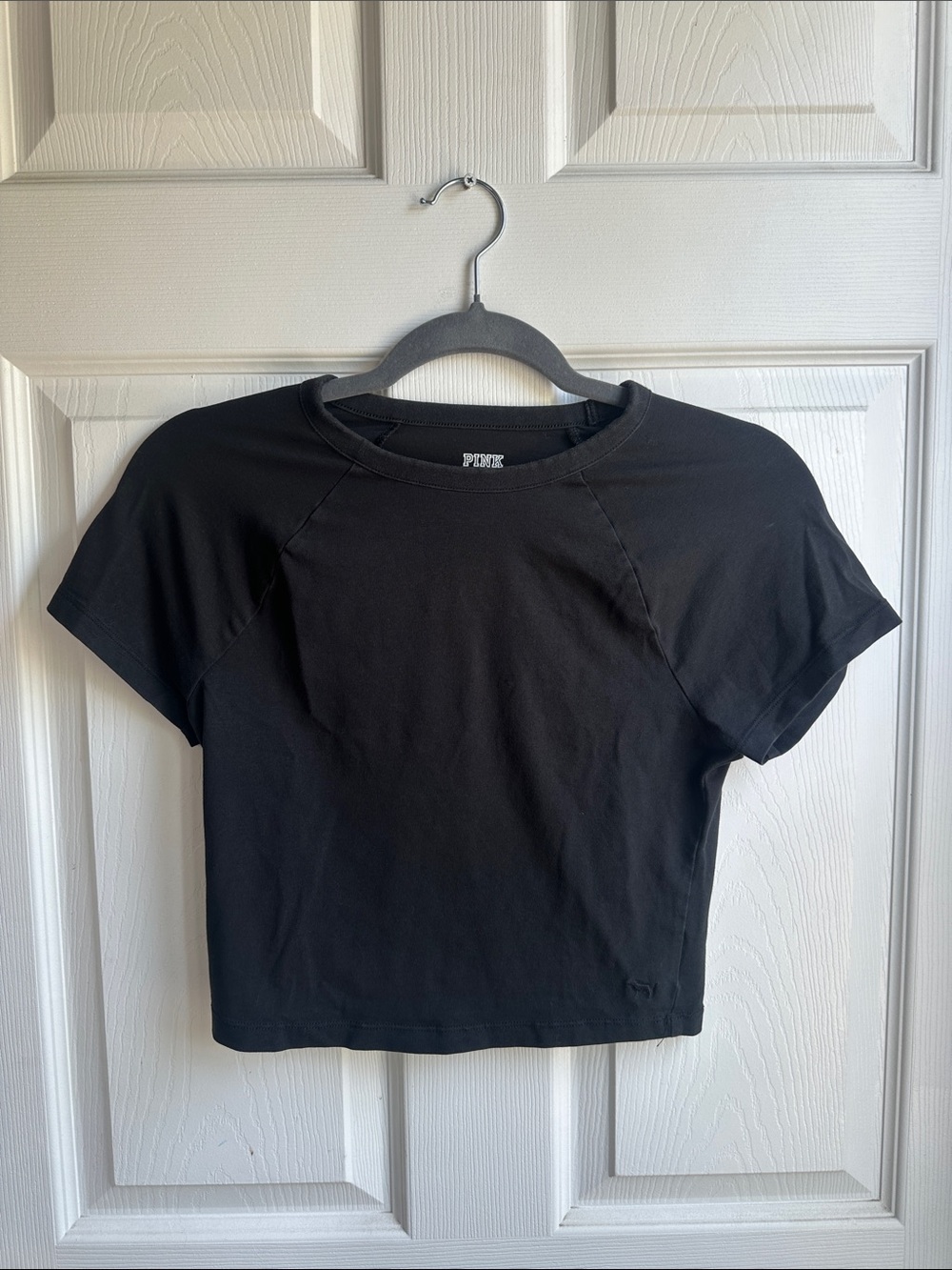 PINK Victoria's Secret Black Crewneck Tee